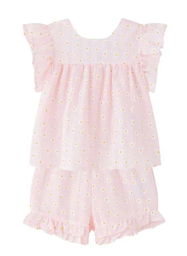 Nel - tweedelig setje top met broekje bloemetjes