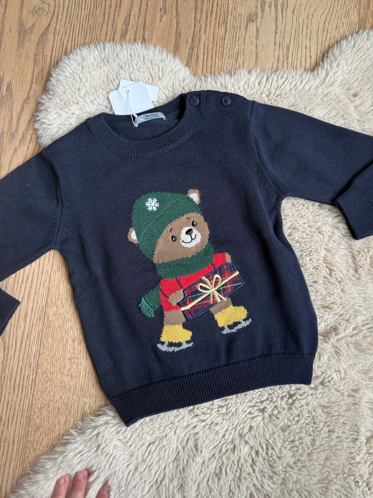 Donkerblauwe pull winter beer - dr. Kid