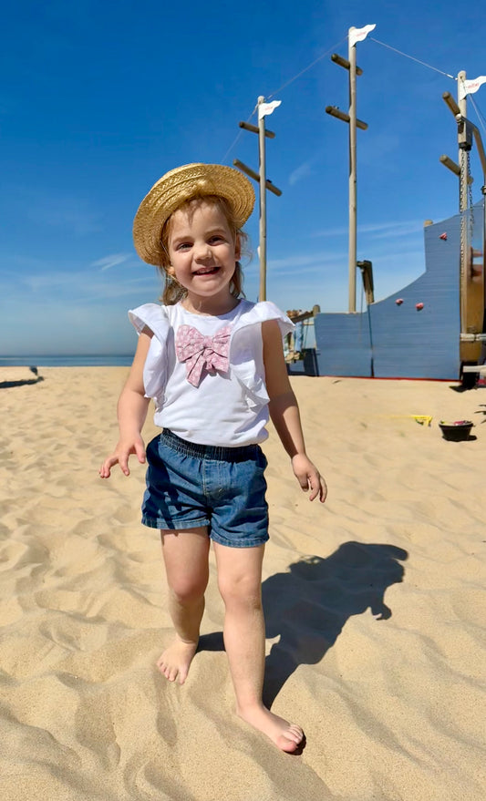 Sarah - Top met strik Newness kids