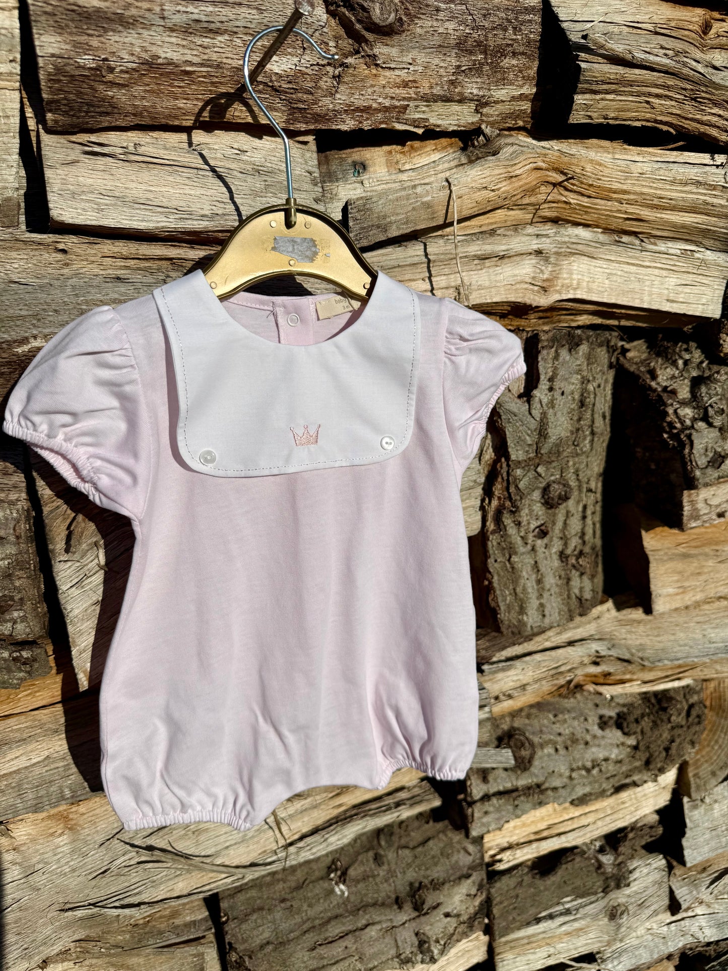 Beatrice - luxueus roze boxpakje met kroon Baby Gi