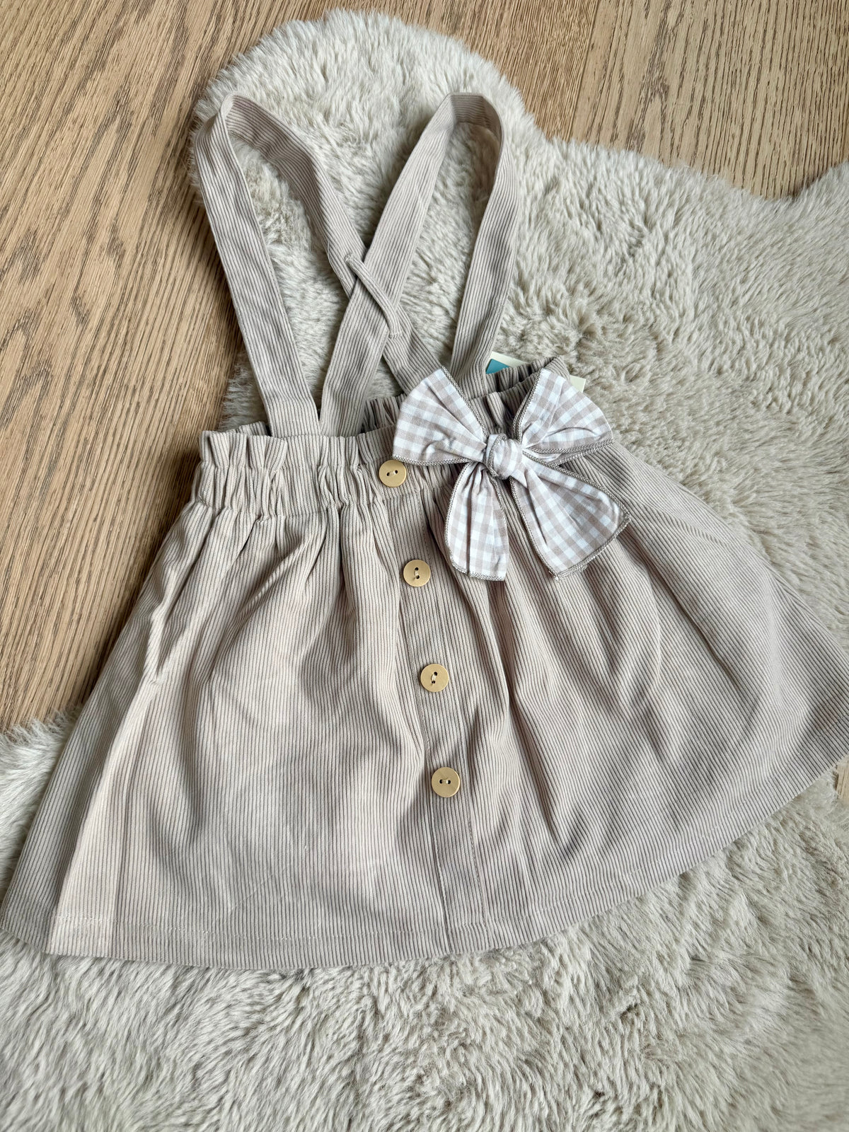 rok met gekruiste bretellen met strik - Newness