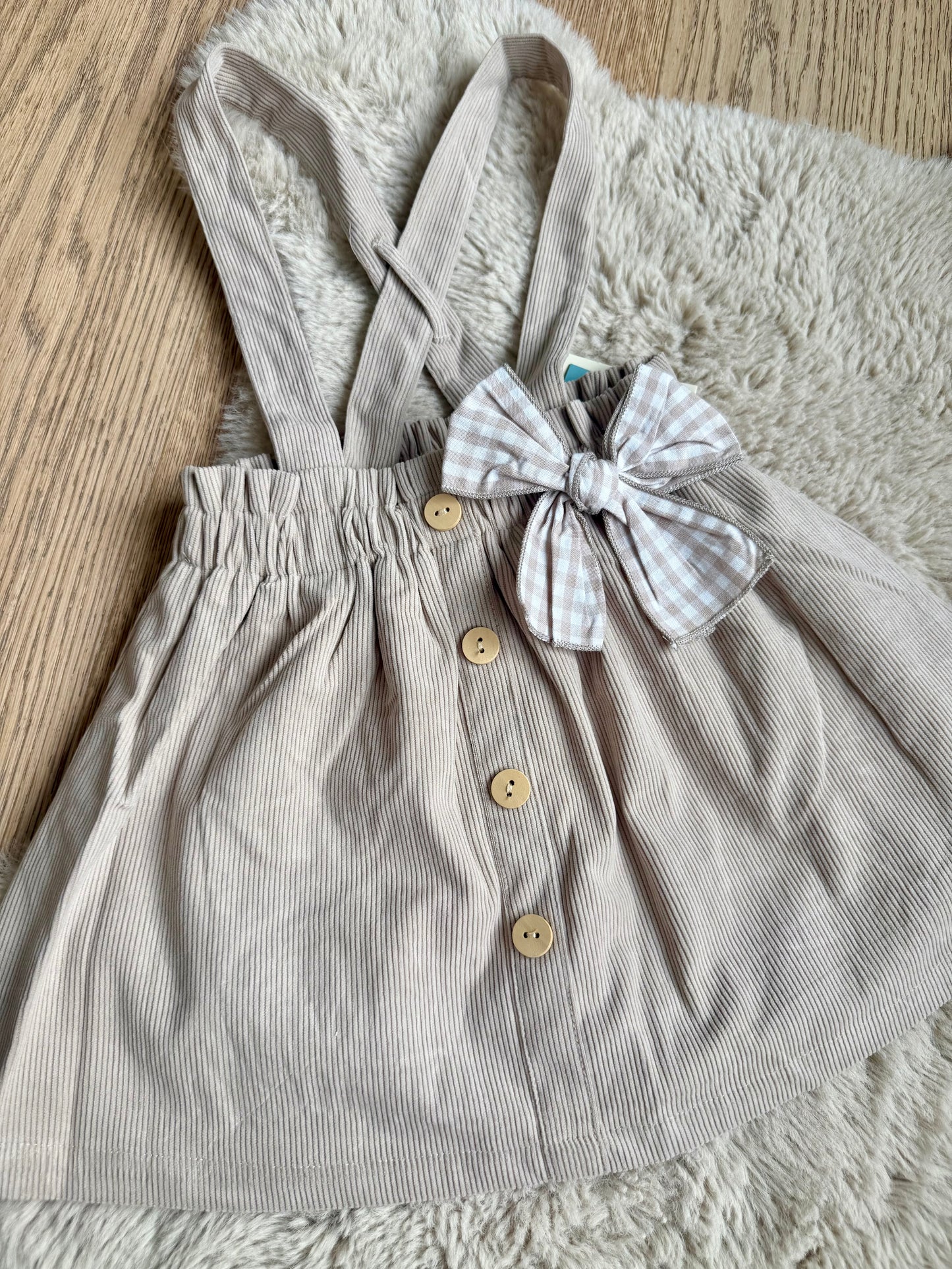 rok met gekruiste bretellen met strik - Newness