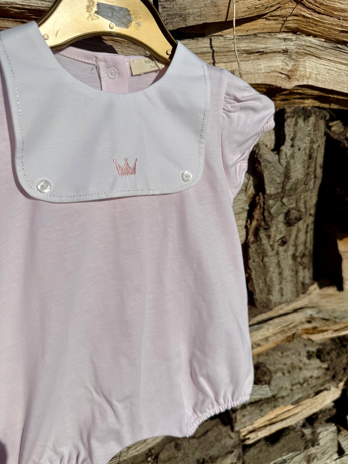 Beatrice - luxueus roze boxpakje met kroon Baby Gi