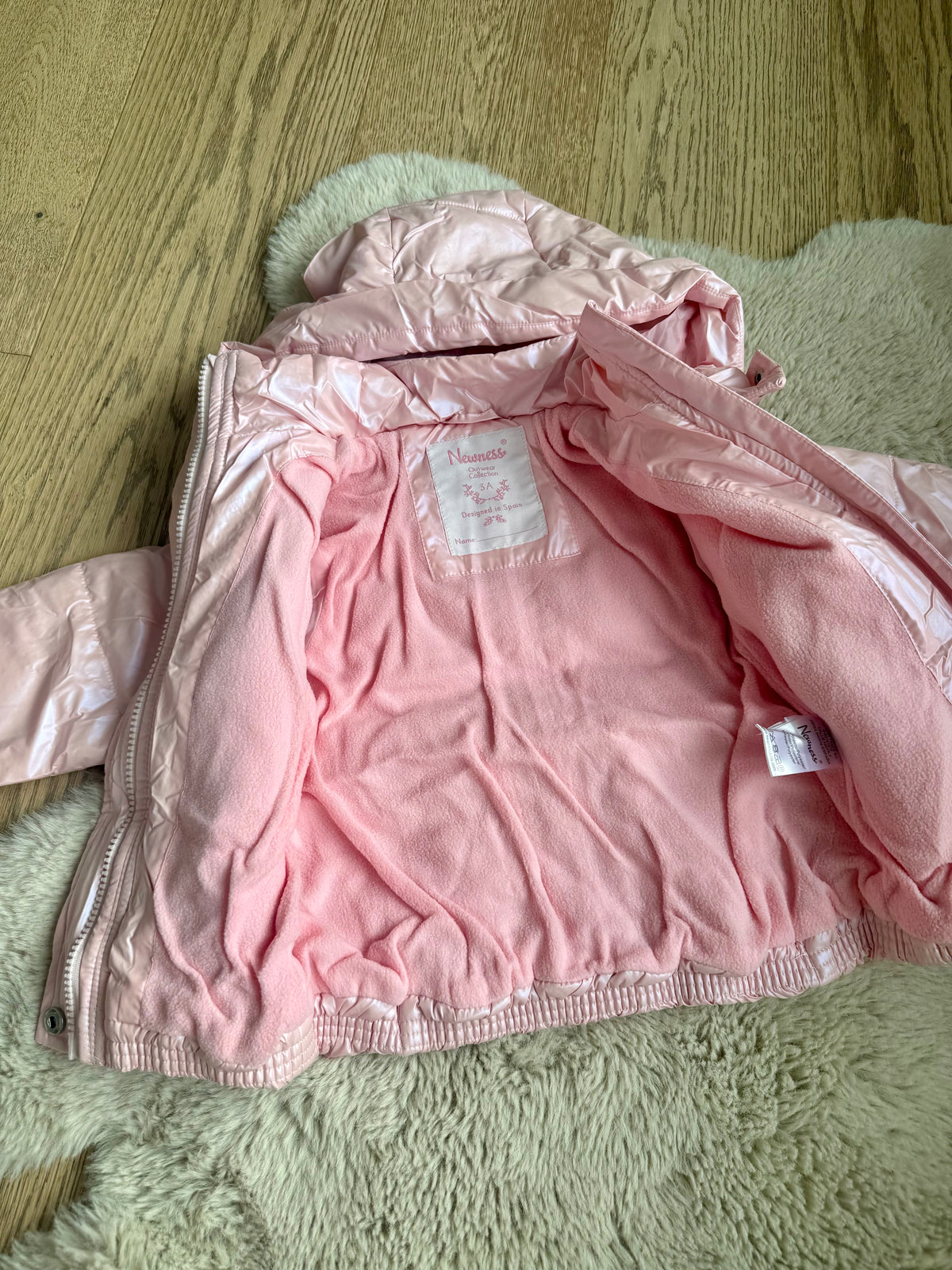 Roze winterjas met kap - Newness