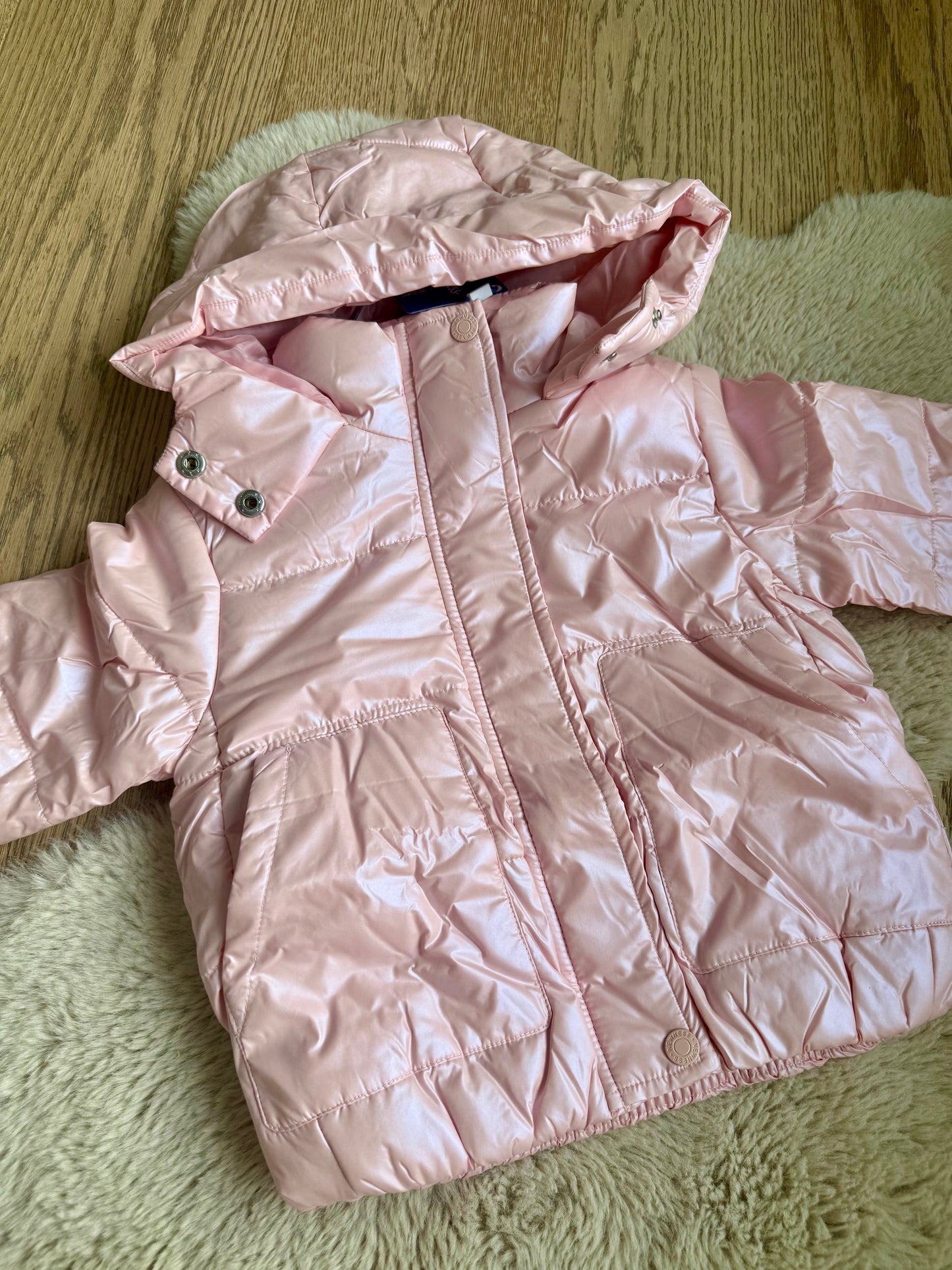 Roze winterjas met kap - Newness