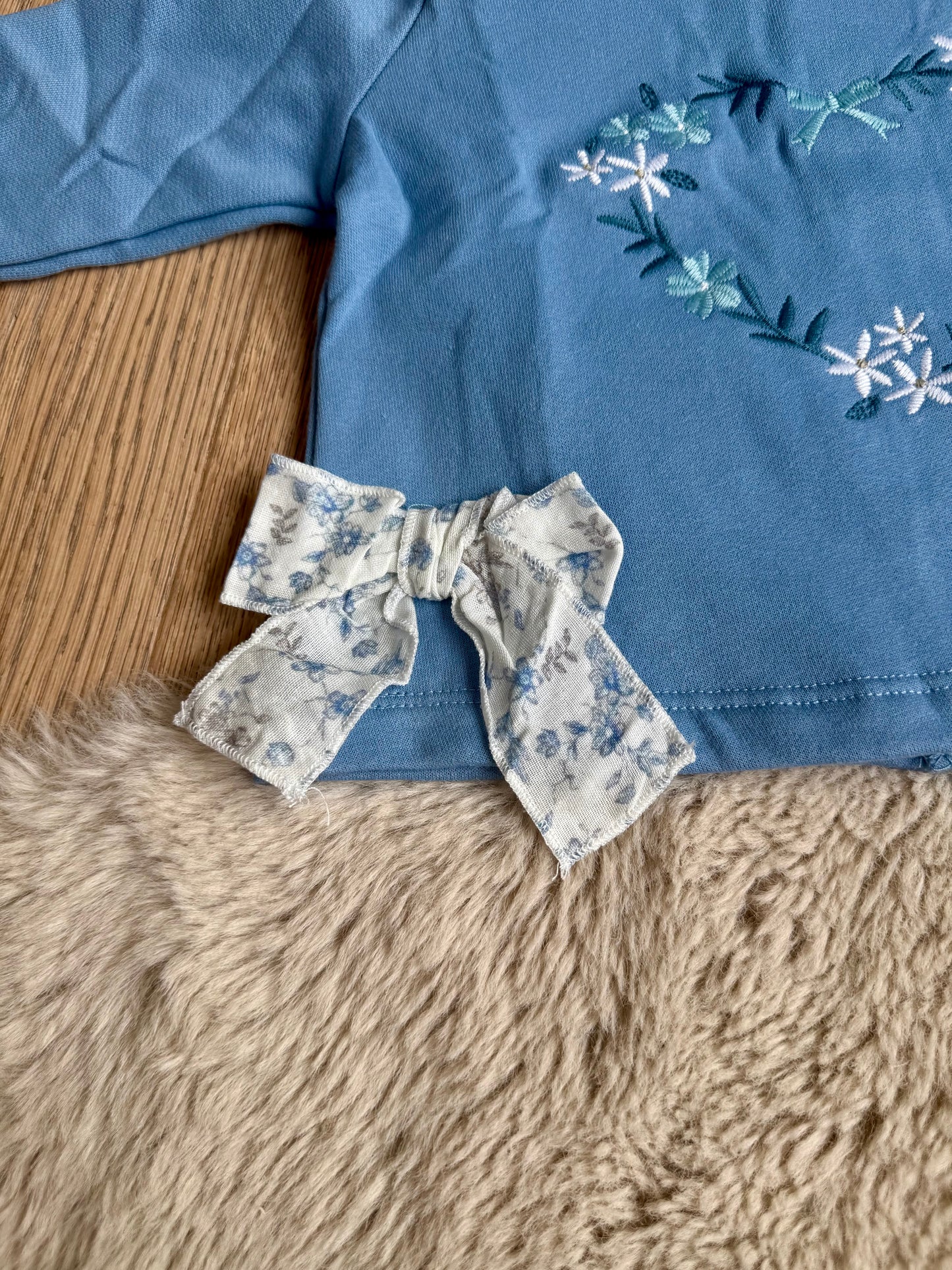 gekraagde fleece sweater met strikjes en lange mouwen - Newness